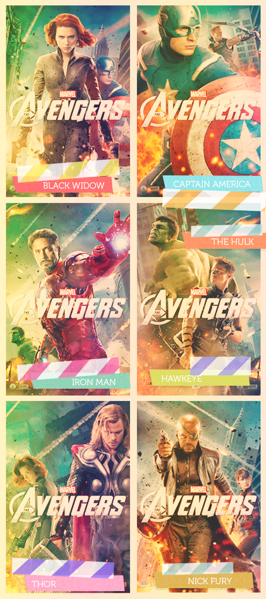 The Avengers Photo, Black Widow, Captain America, Ironman, The Hulk, Hawkeye, Thor, Nick Fury